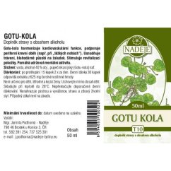 Gotu Kola (brahmí) T10 tinktura Naděje 50 ml