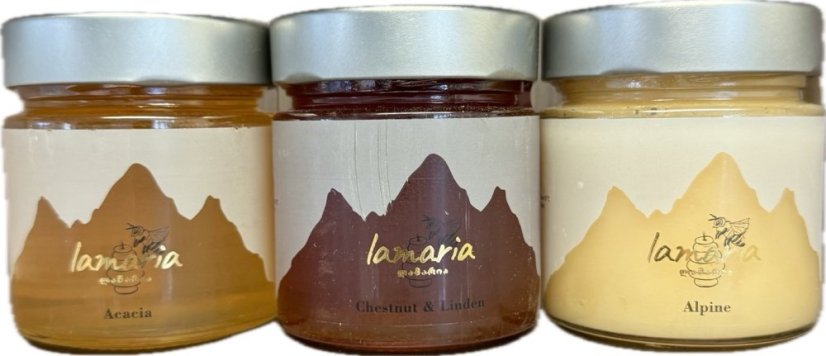 Lamaria – Lipový a Kaštanový med z Gruzie – 350g