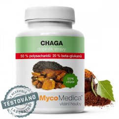 MycoMedica Chaga (čaga) 50 % polysacharidů, 90 kapslí