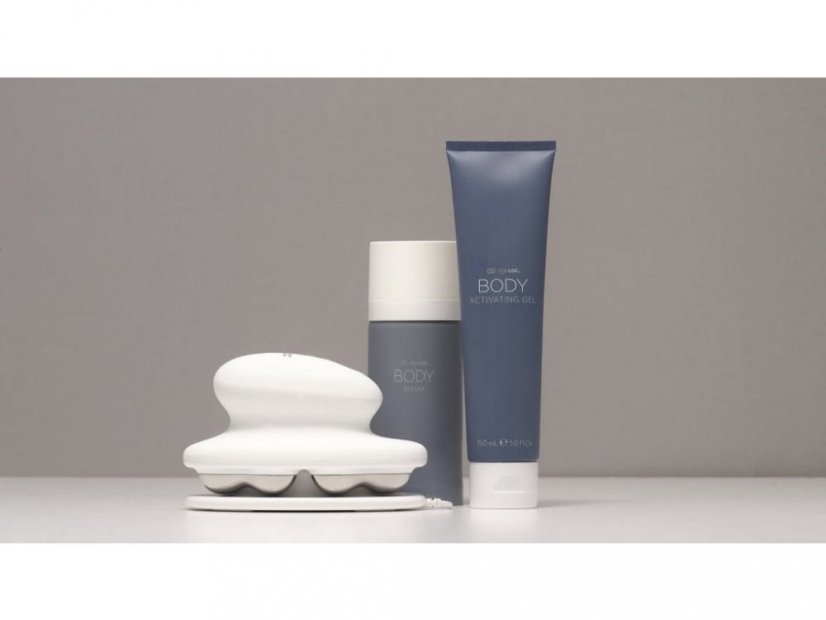 Sada ageLOC Systém WellSpa iO - tělová galvanická žehlička + tělové sérum 100 ml + tělový aktivační gel 150 ml dárková sada, lymfatická podpora, úleva od spasmů