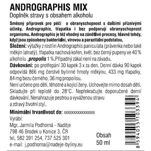 Androhraphis mix SV12 Naděje tinktura 50 ml